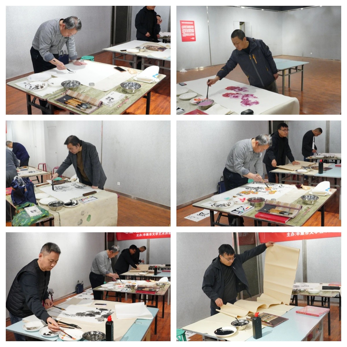 4月5日,辛集市文体中心3楼文化馆展厅翰墨飘香