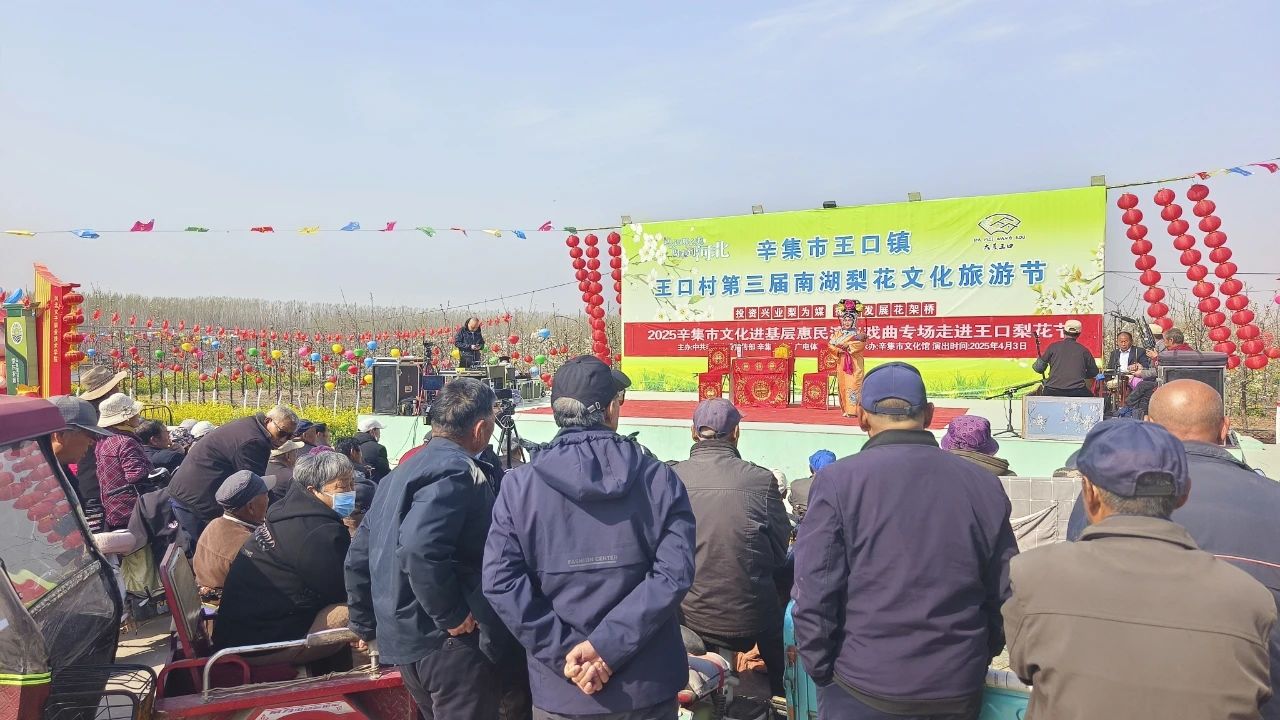 2025年4月3日，2025辛集市文化进基层惠民演出戏曲专场走进王口南湖梨花节